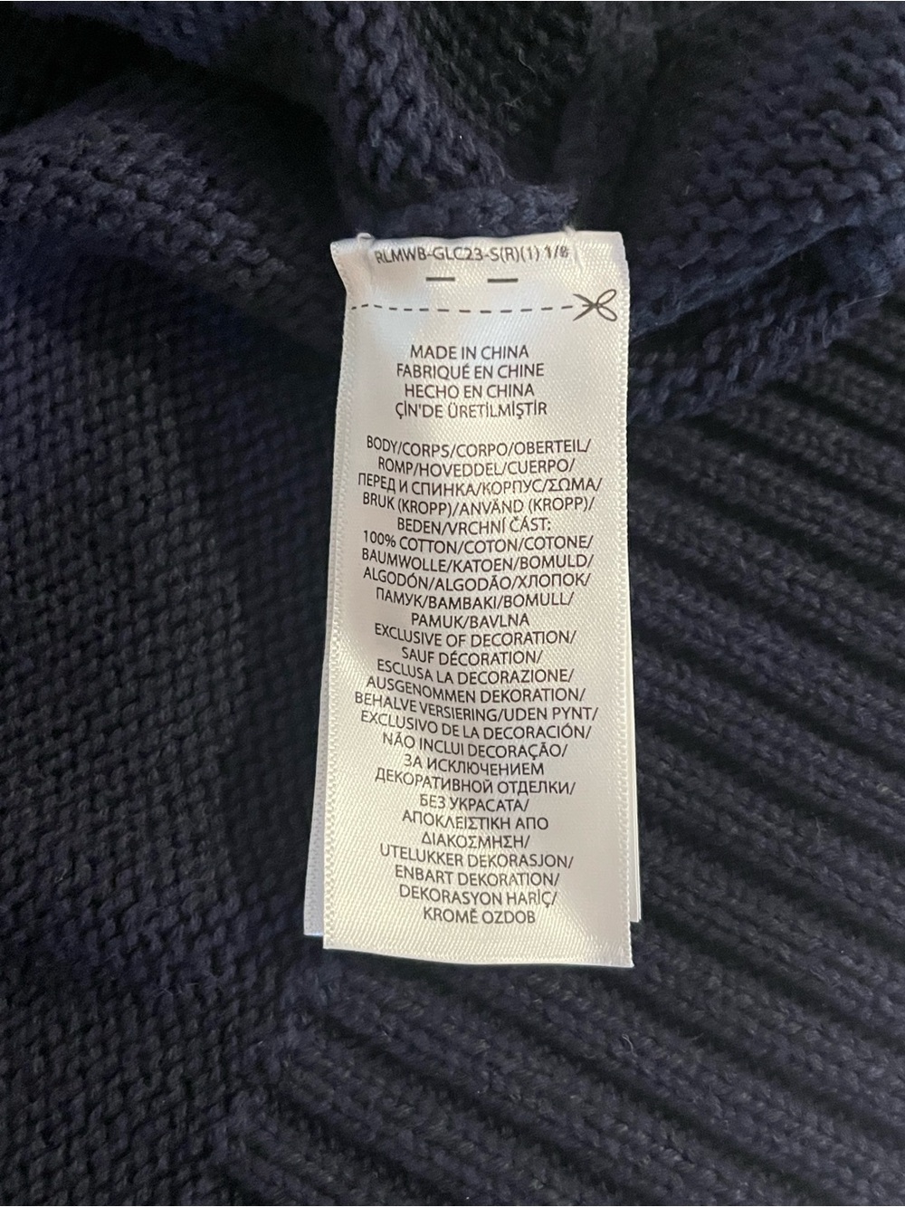 Polo Ralph Lauren-RL MONOGRAM TEDDYBEAR Cotton Crewneck Sweater. Size: medium - Picture 5 of 5